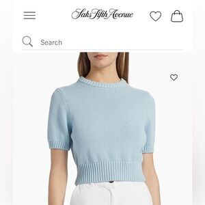 NEW🩵Toccin Elsie Cotton Crop Sweater in light blue
$295